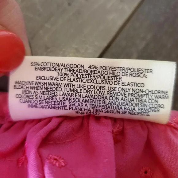 Bobbie Brooks Ladies' Pink Embroidered Short Sleeve Peasant Blouse Size Medium - Picture 5 of 12